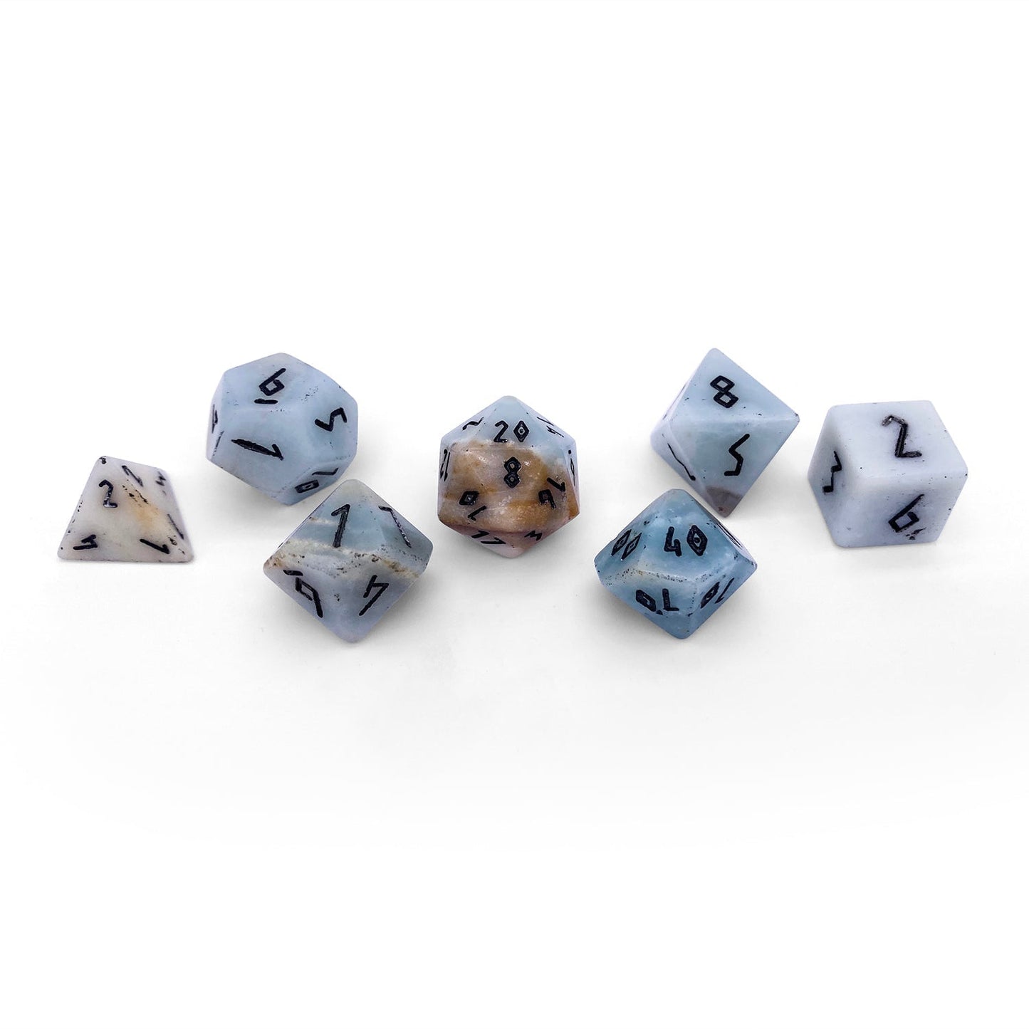 Amazonite - 7 Piece RPG Set Gemstone Dice