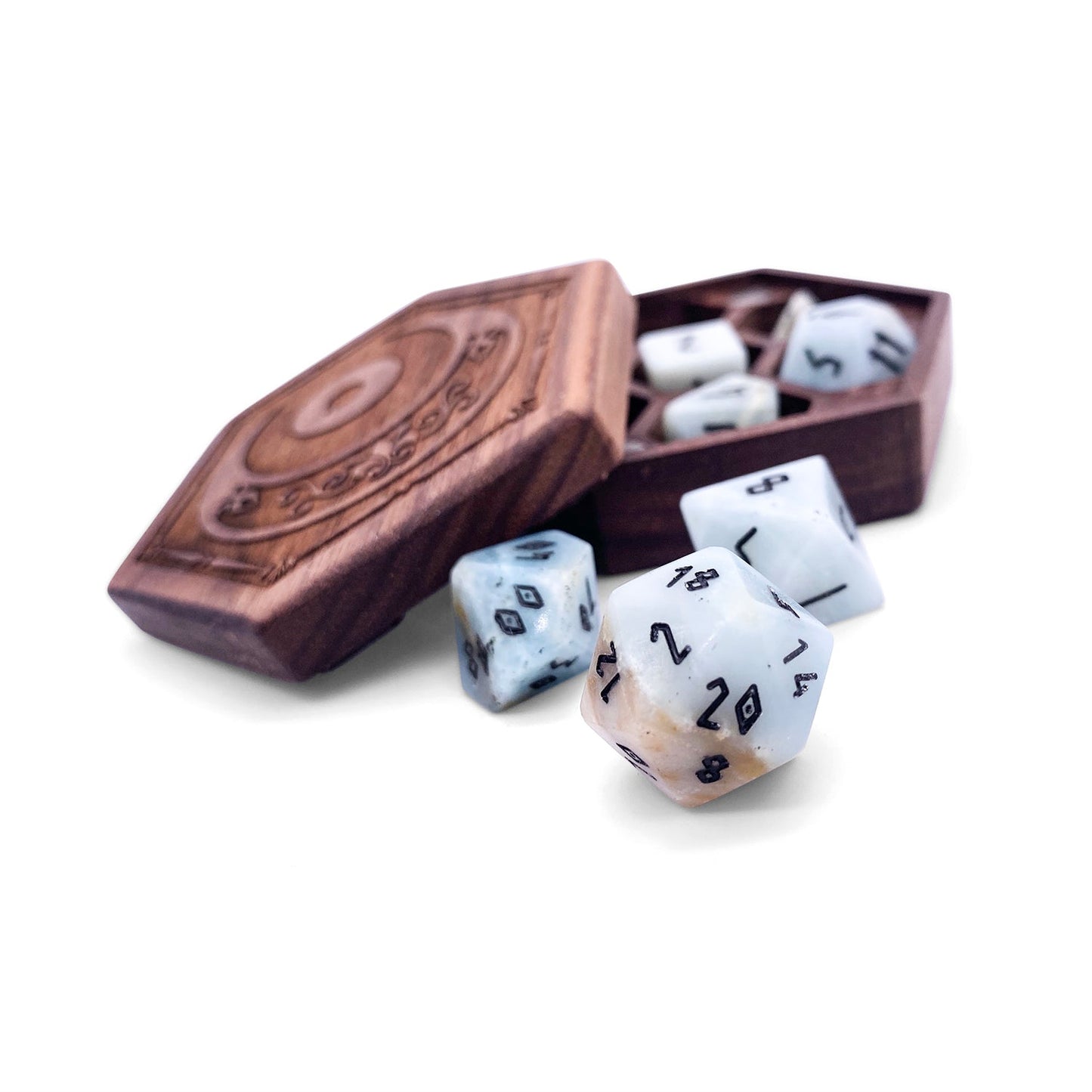Amazonite - 7 Piece RPG Set Gemstone Dice