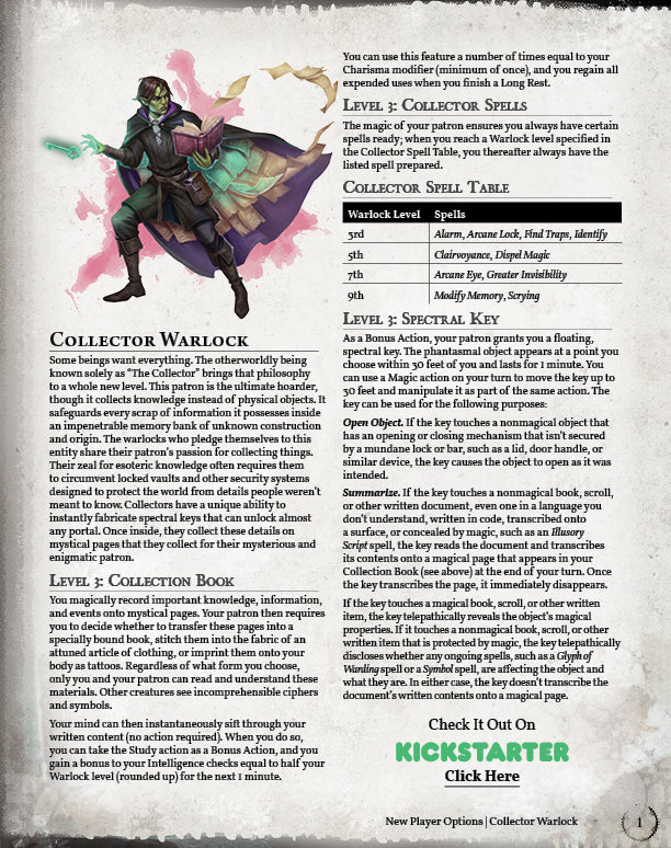Collector Warlock Playtest