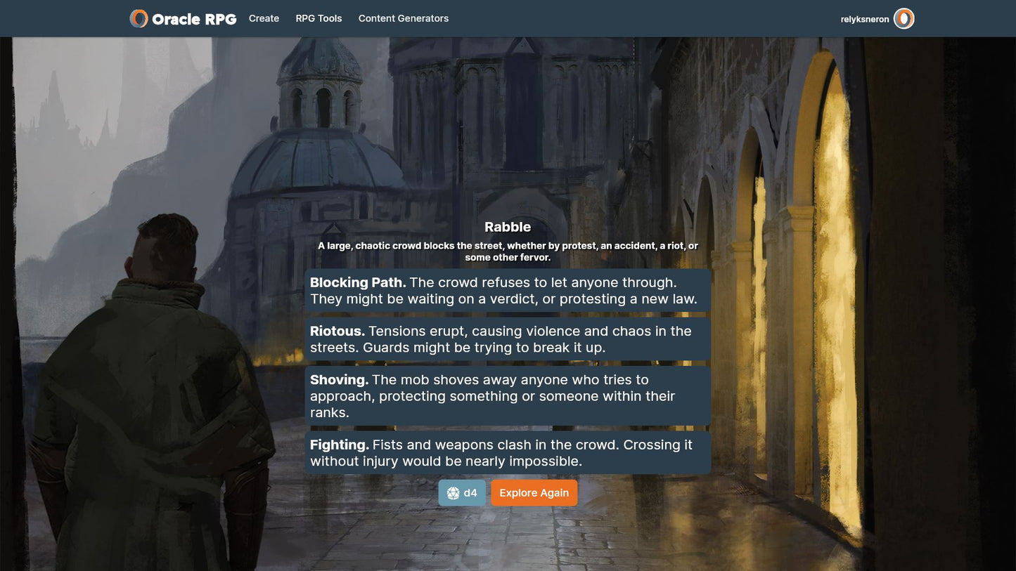 Elements of Inspiration Oracle RPG Module