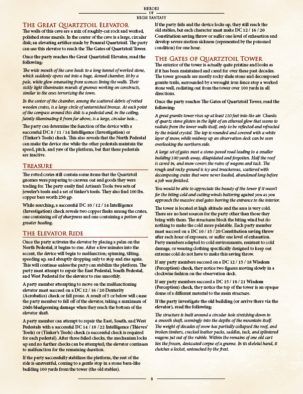 Artifices of Quartztoil Tower PDF (5E)