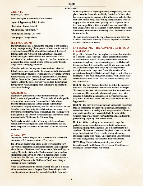 Crypt of the Crimson King PDF (5E)