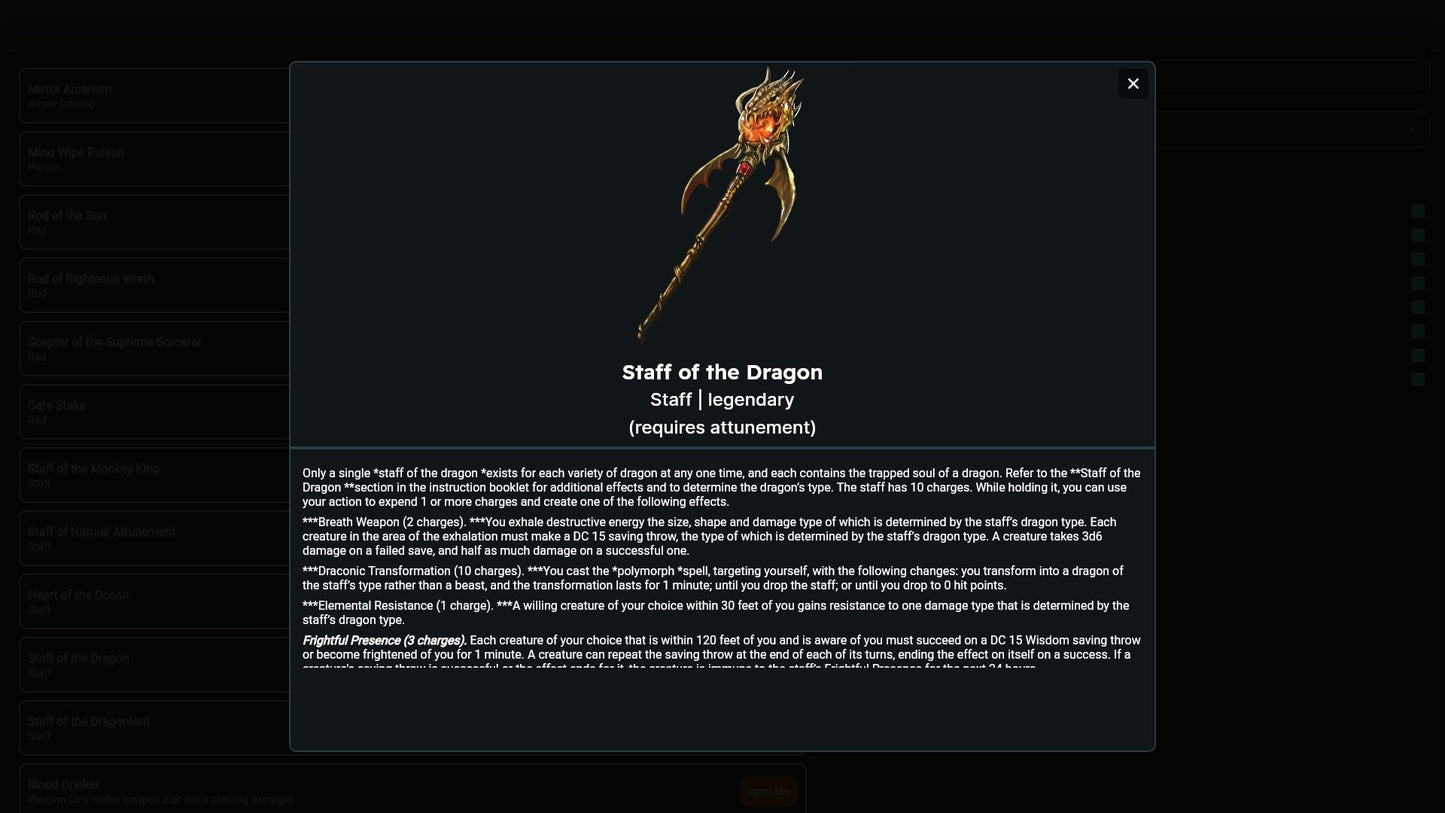 Magic Item Compendium Oracle RPG Module (5E)