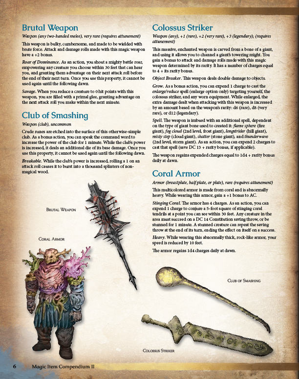 Magic Item Compendium 2 Preview (5E)