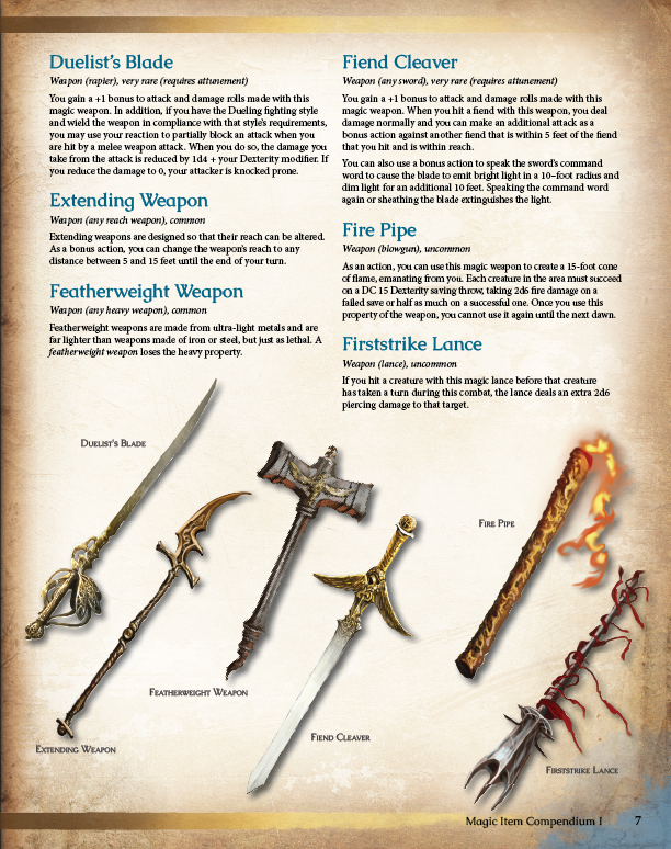 Magic Item Compendium 1 Preview (5E)