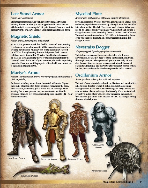 Magic Item Compendium 1 Preview (5E)