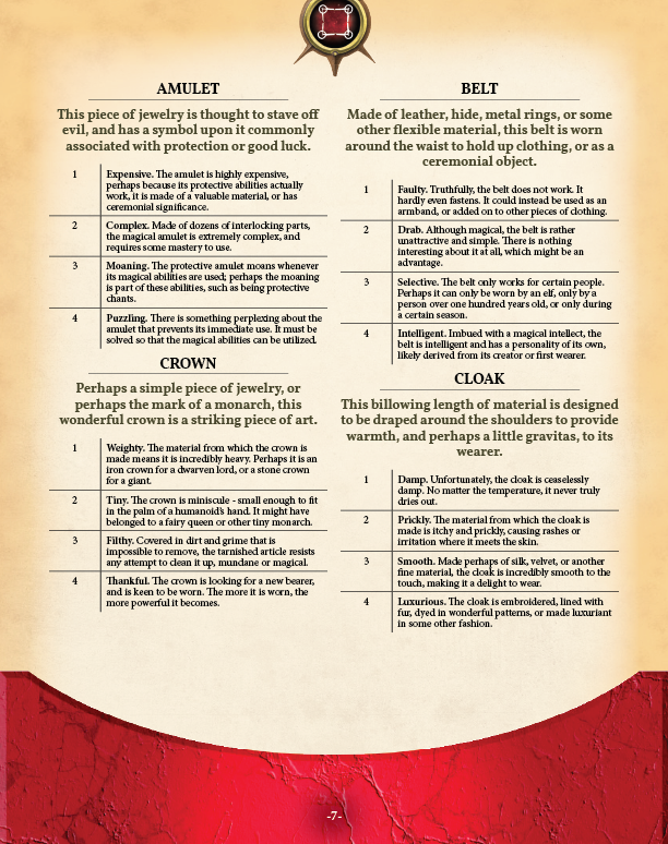 Magic Item Generator 2 Preview (5E)