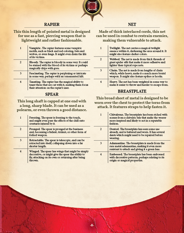 Magic Item Generator 2 Preview (5E)