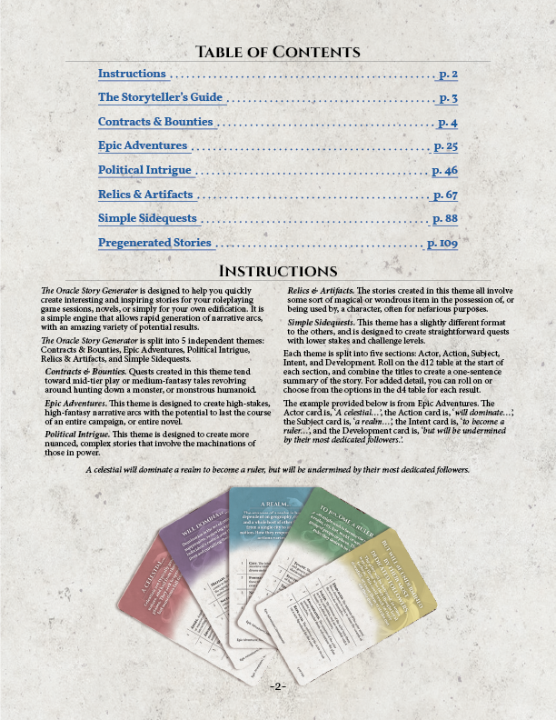 The Oracle Story Generator PDF