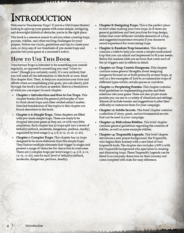 Treacherous Traps Preview (5E)