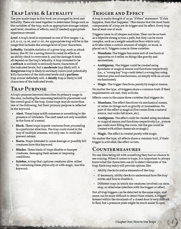 Treacherous Traps Preview (5E)
