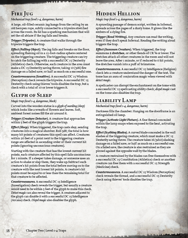 Treacherous Traps Preview (5E)