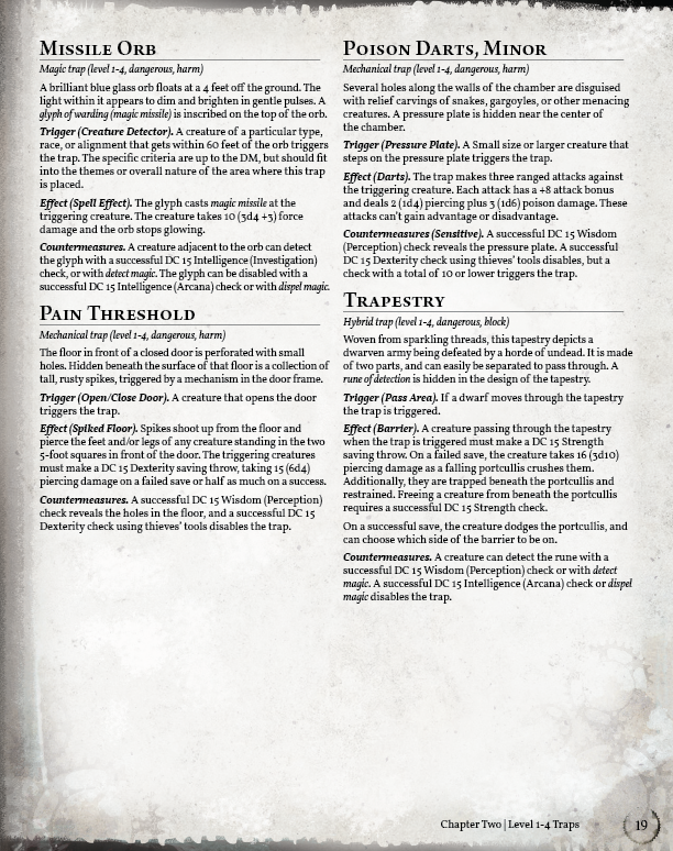 Treacherous Traps Preview (5E)