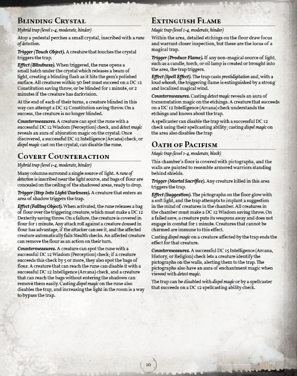 Treacherous Traps Box Set Preview (5E)