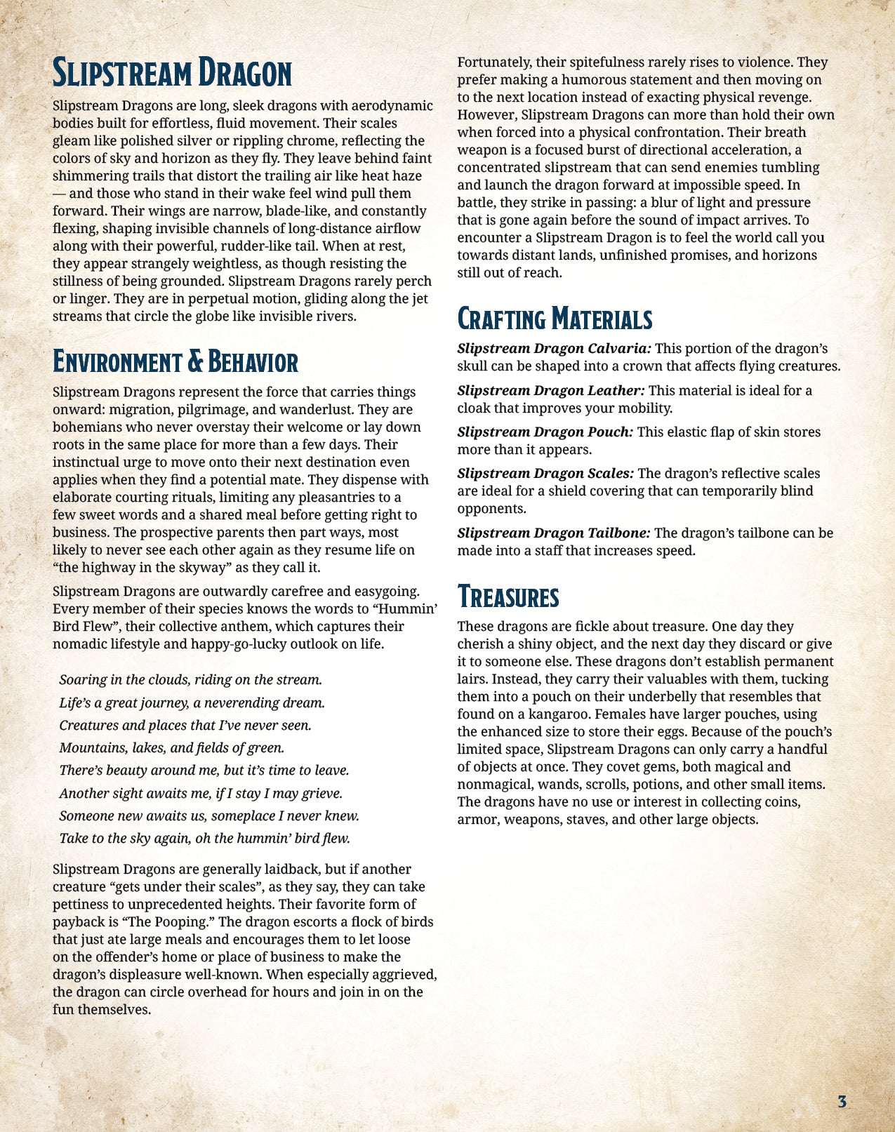 Elemental Dragons - Slipstream Dragon