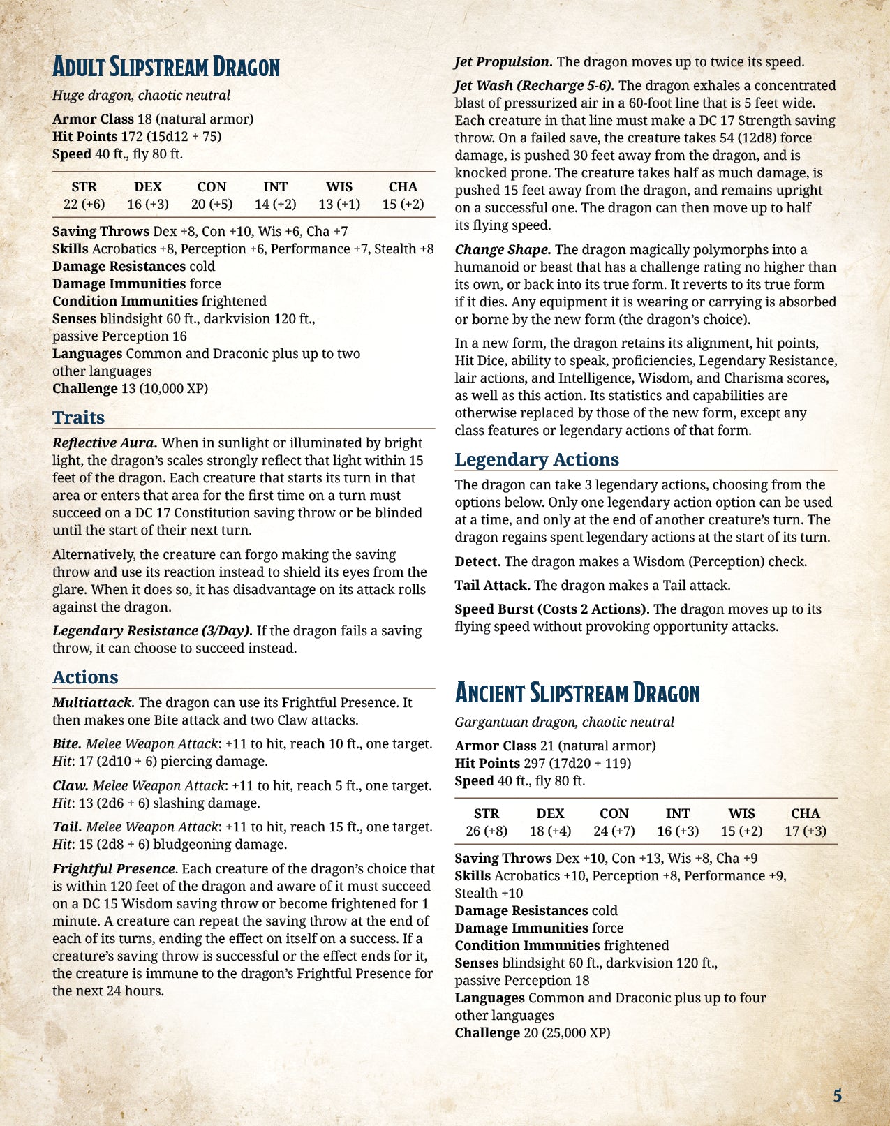 Elemental Dragons - Slipstream Dragon