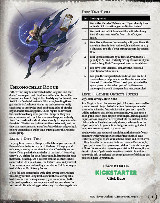 Chronocheat Rogue Playtest