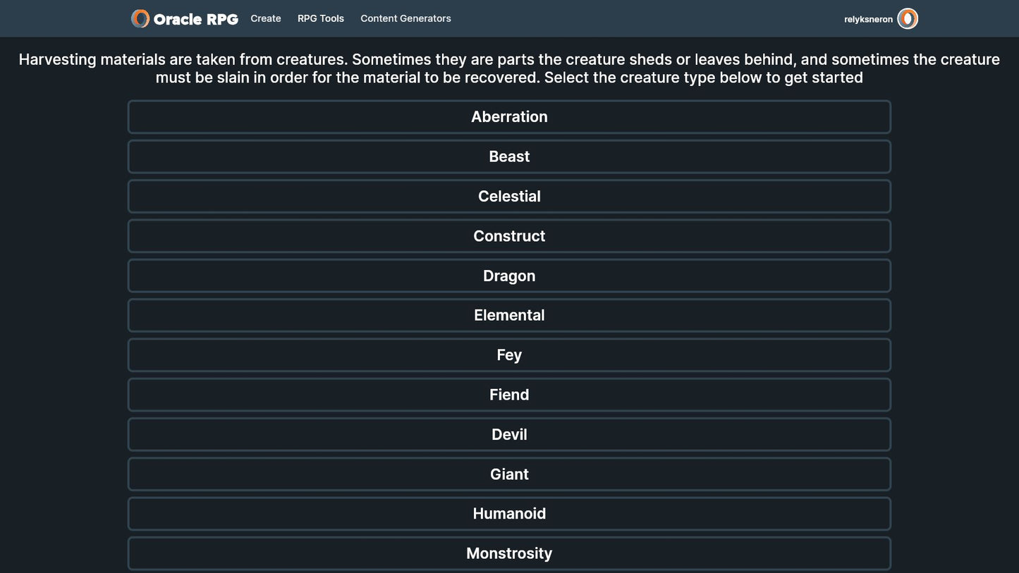 Crafting Compendium Oracle RPG Module (5E)