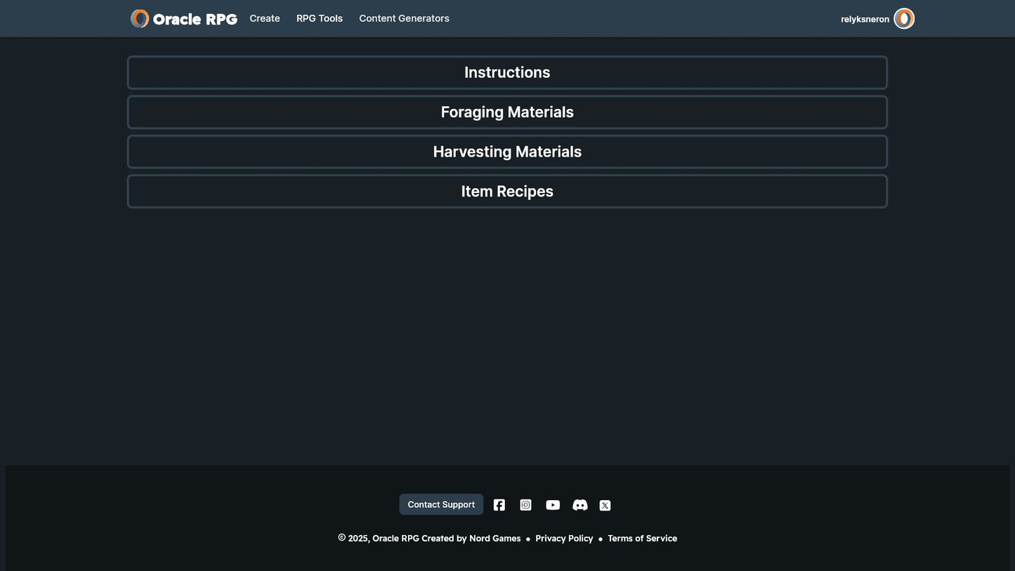 Crafting Compendium Oracle RPG Module (5E)