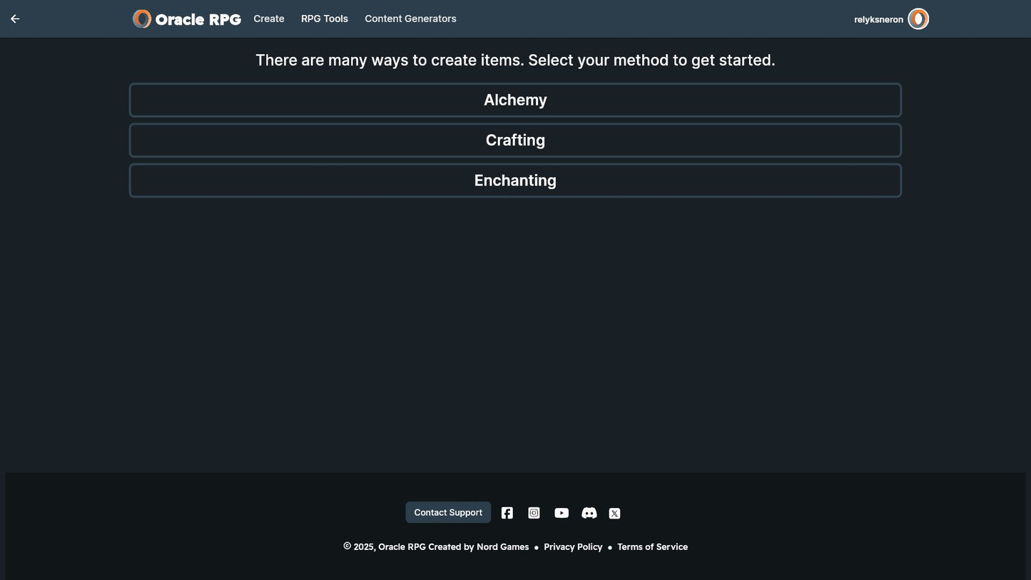 Crafting Compendium Oracle RPG Module (5E)