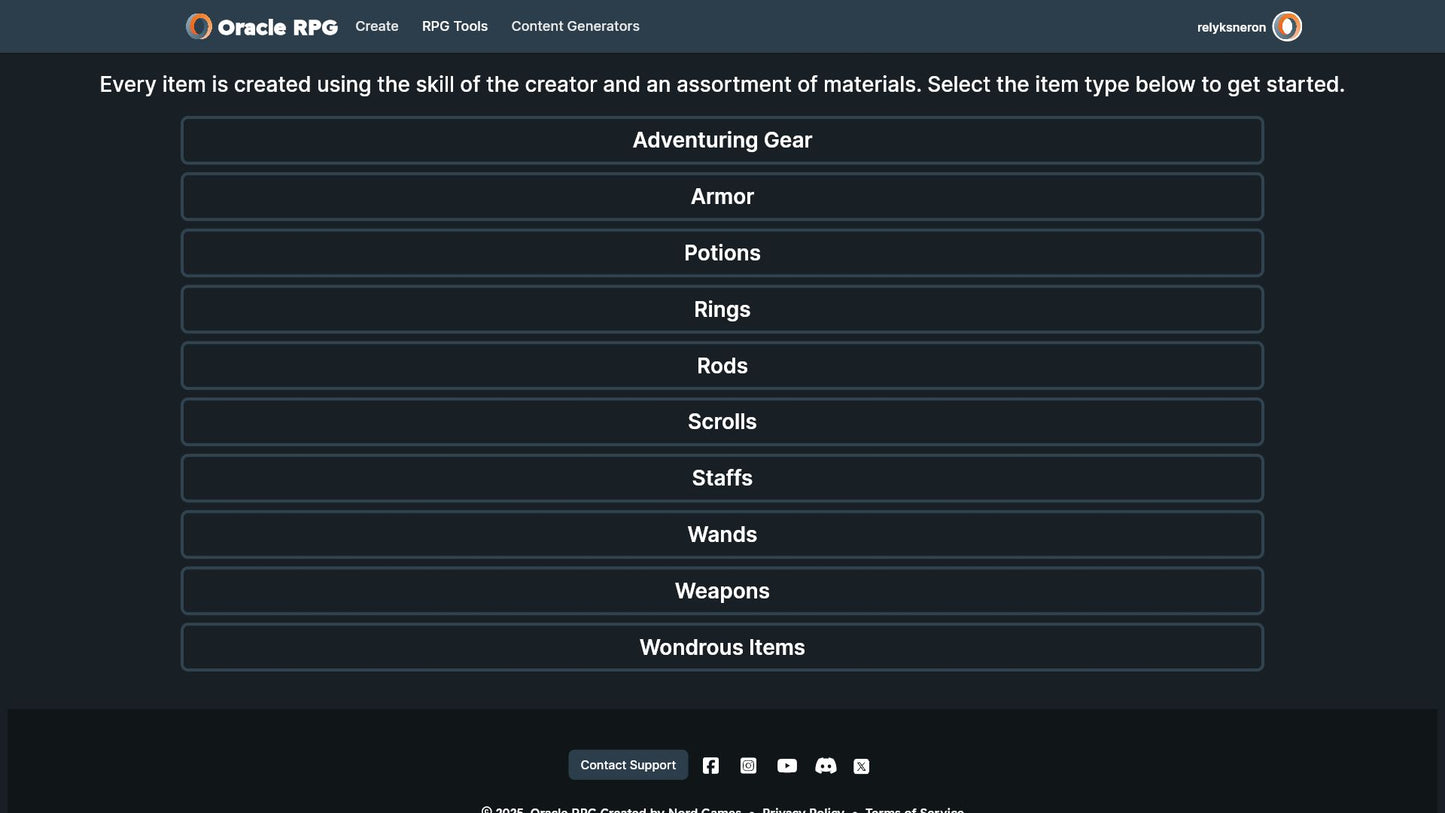 Crafting Compendium Oracle RPG Module (5E)
