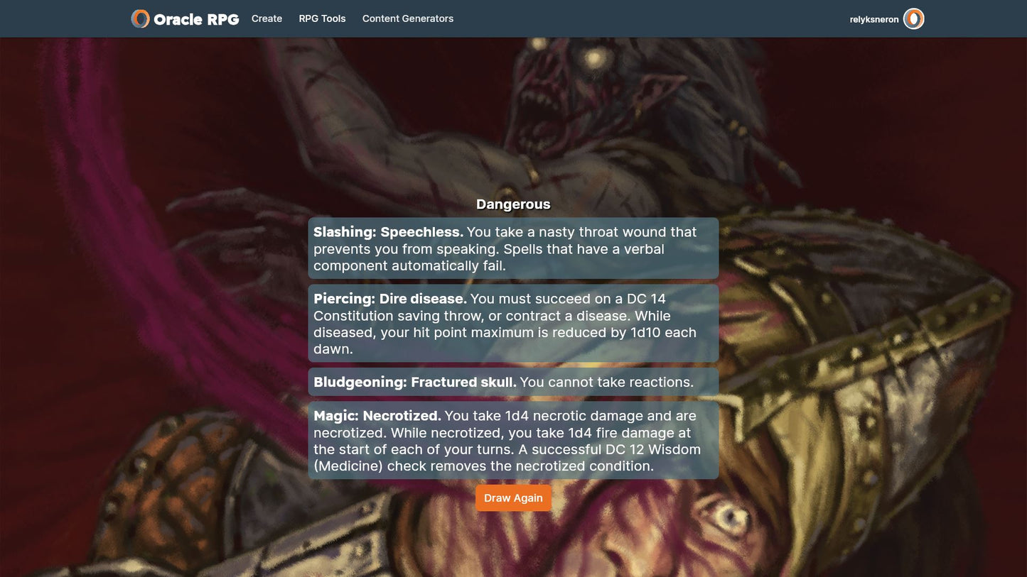 Critical Rolls Oracle RPG Module (5E)