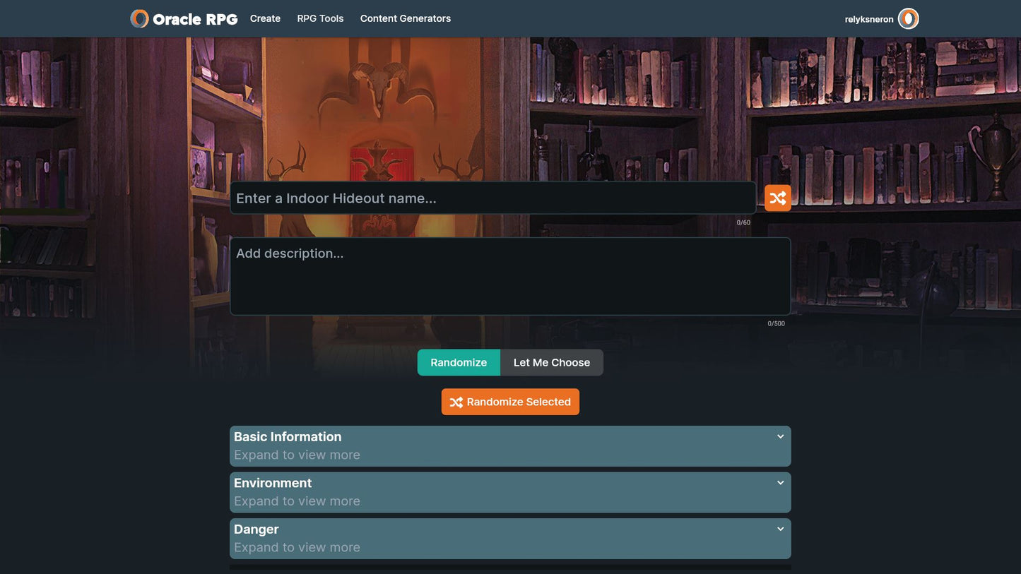Destination Generator Oracle RPG Module