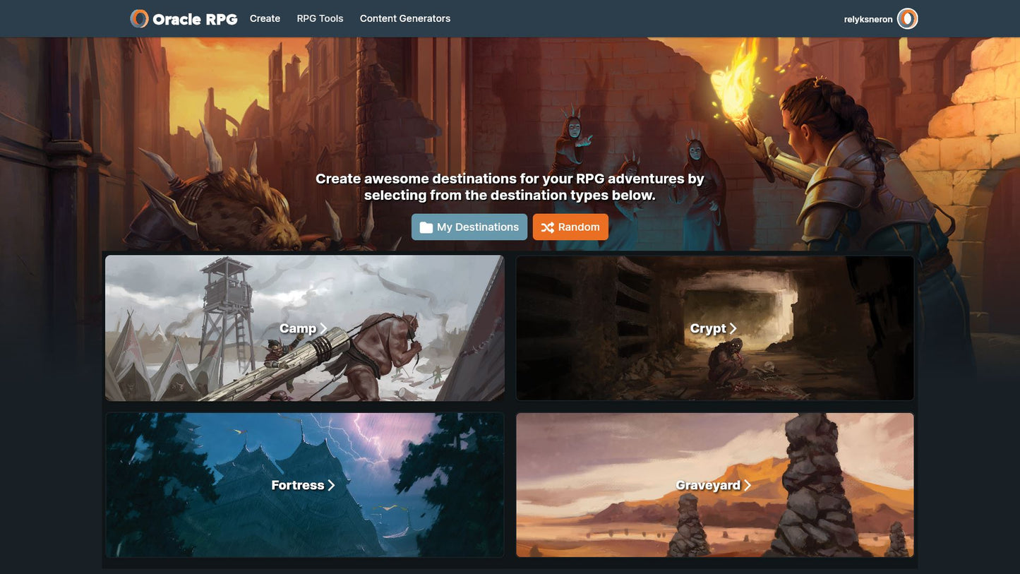 Destination Generator Oracle RPG Module