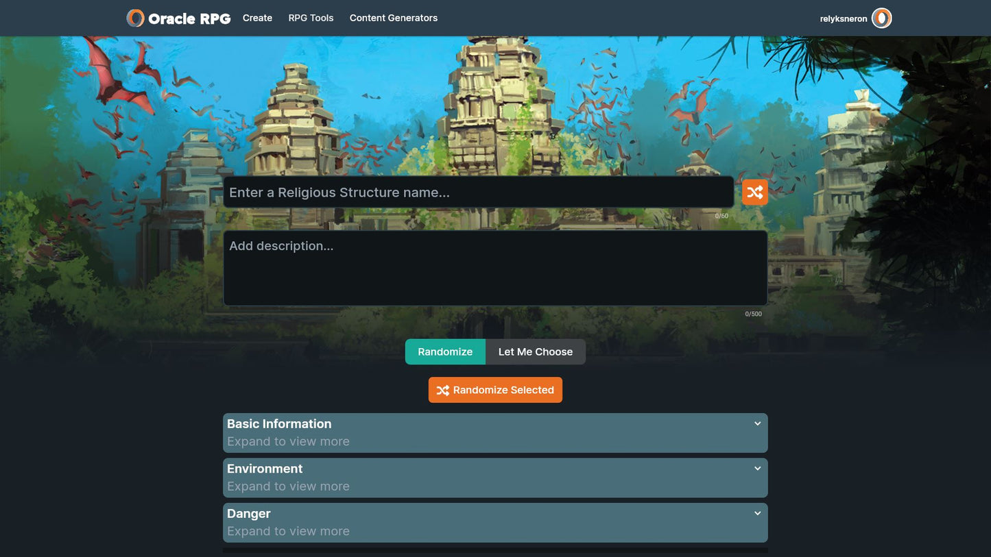 Destination Generator Oracle RPG Module