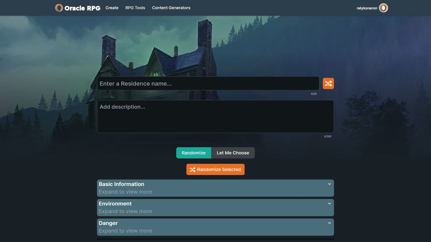 Destination Generator Oracle RPG Module
