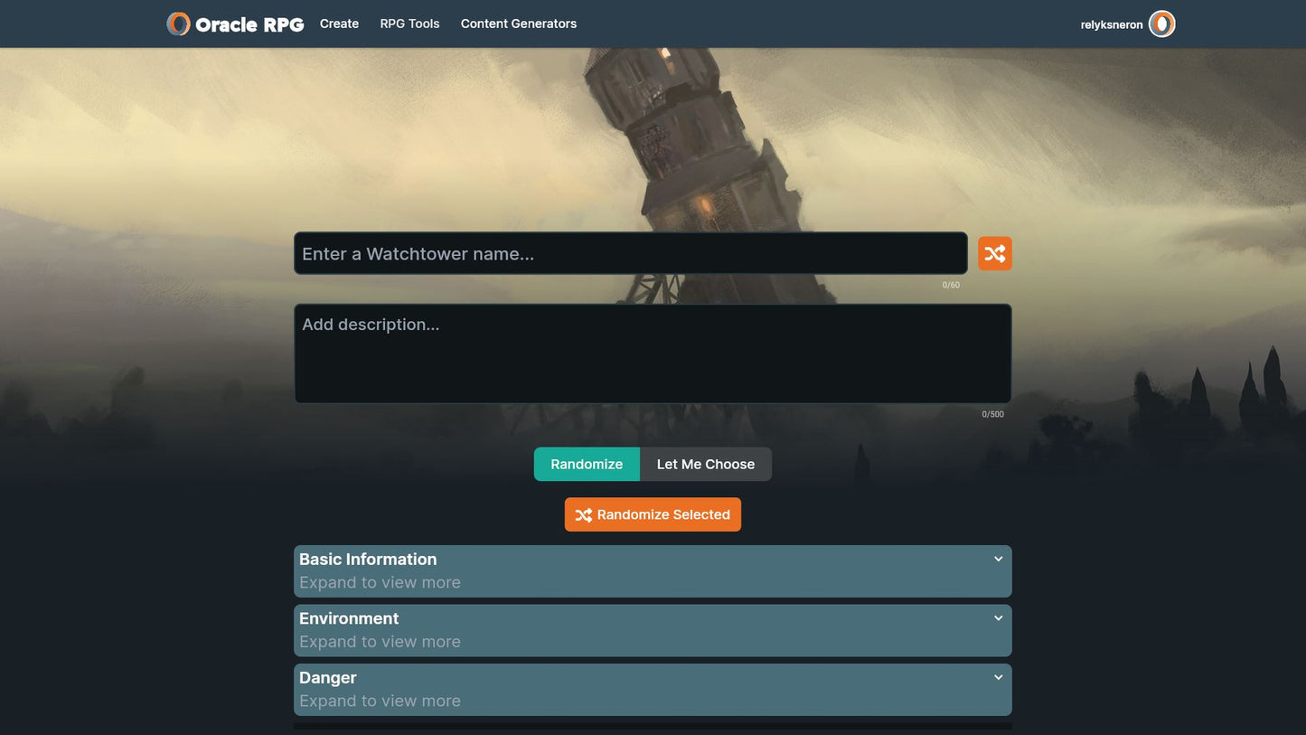 Destination Generator Oracle RPG Module