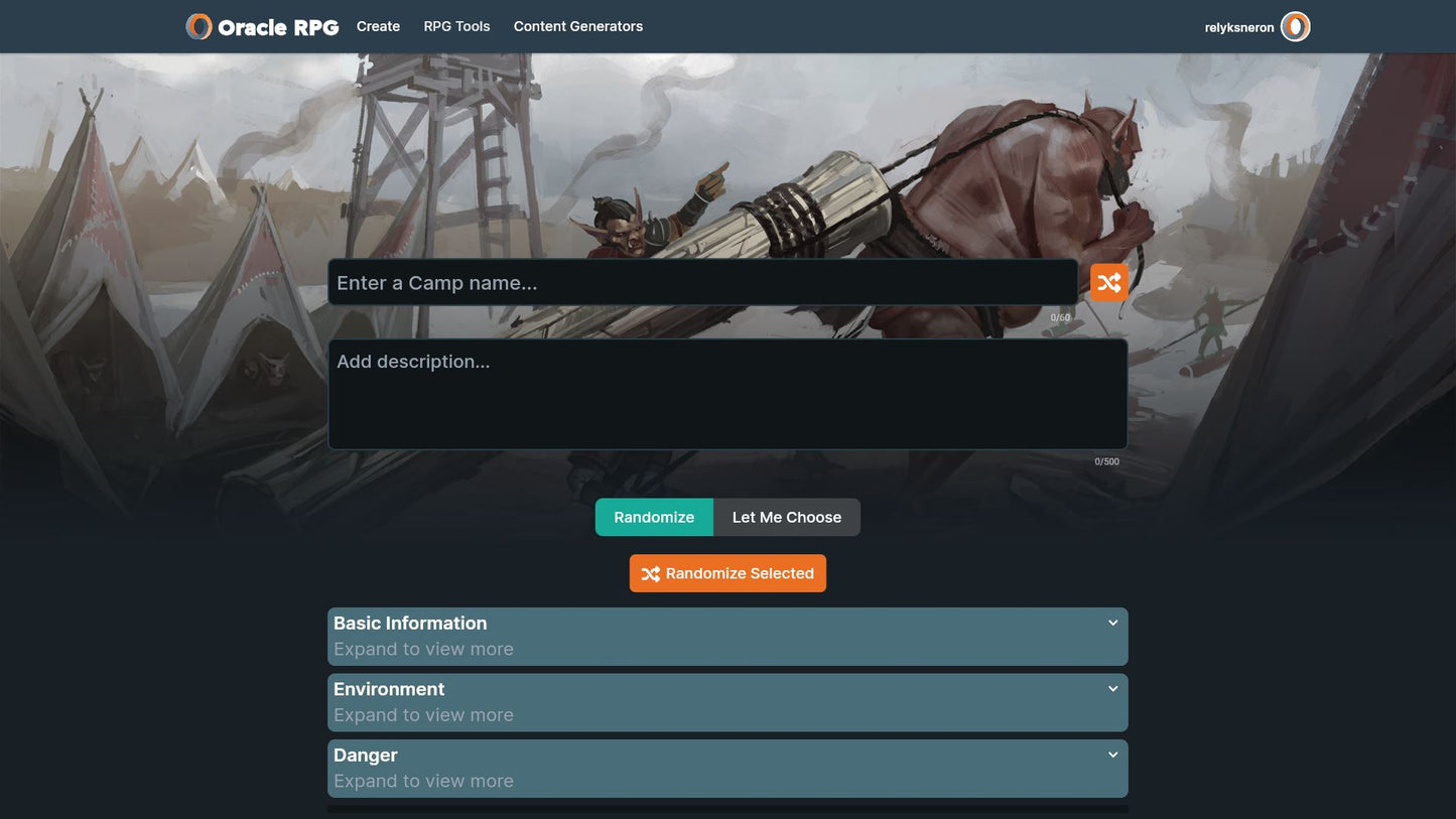 Destination Generator Oracle RPG Module