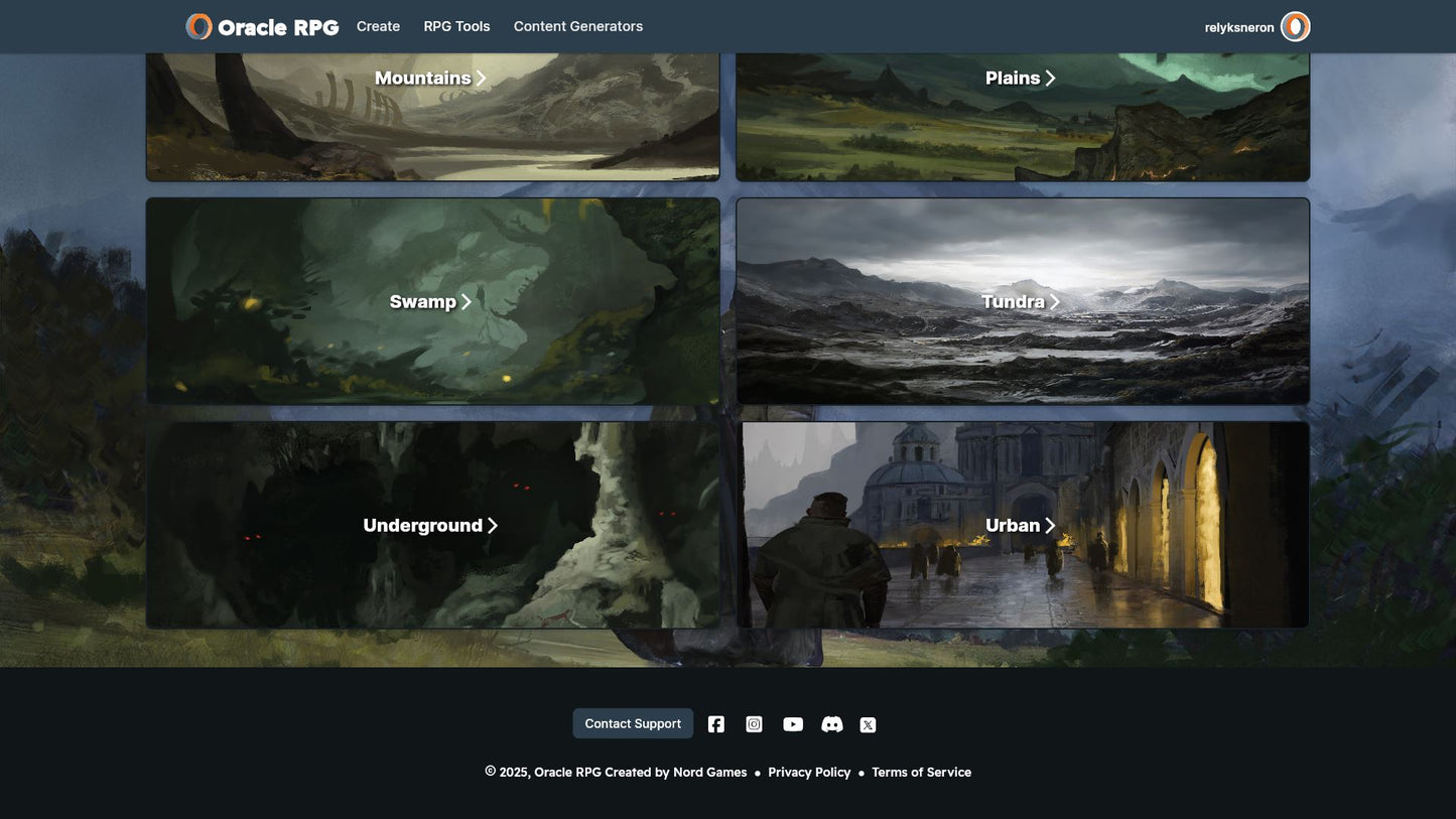 Elements of Inspiration Oracle RPG Module