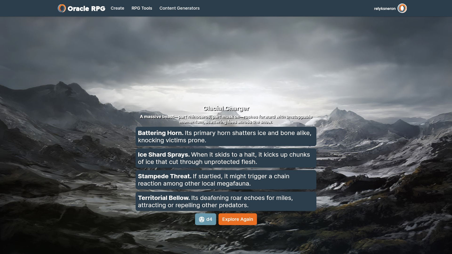 Elements of Inspiration Oracle RPG Module