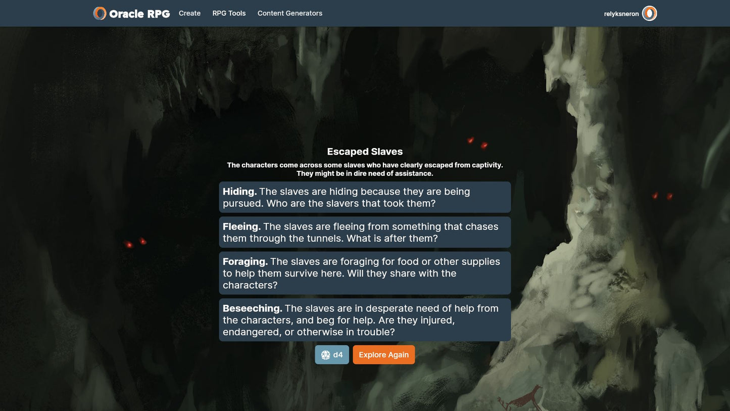 Elements of Inspiration Oracle RPG Module
