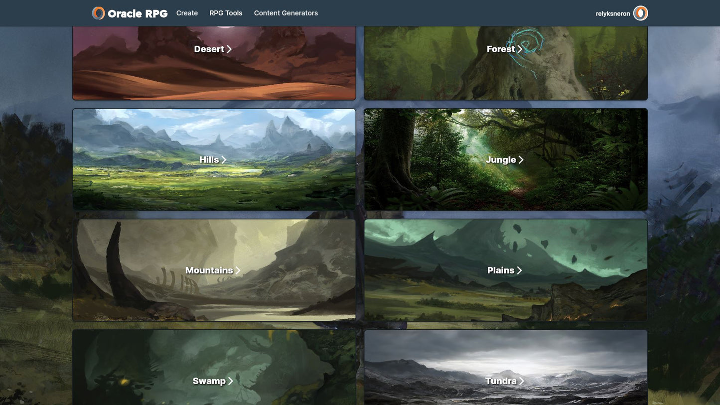 Elements of Inspiration Oracle RPG Module