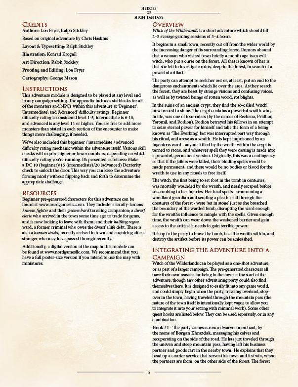 Witch of the Wilderlands PDF (5E)
