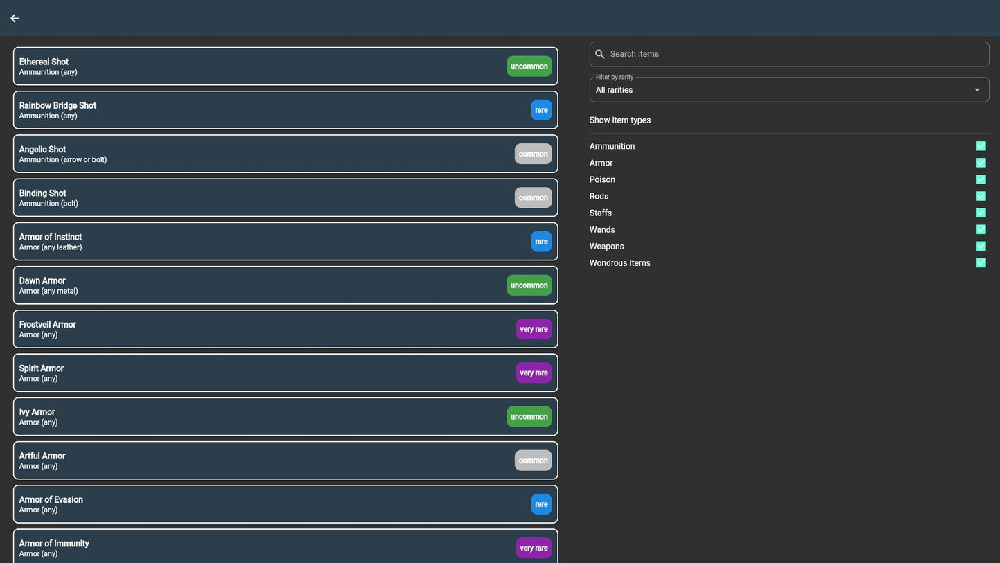 Magic Item Compendium Oracle RPG Module (5E)