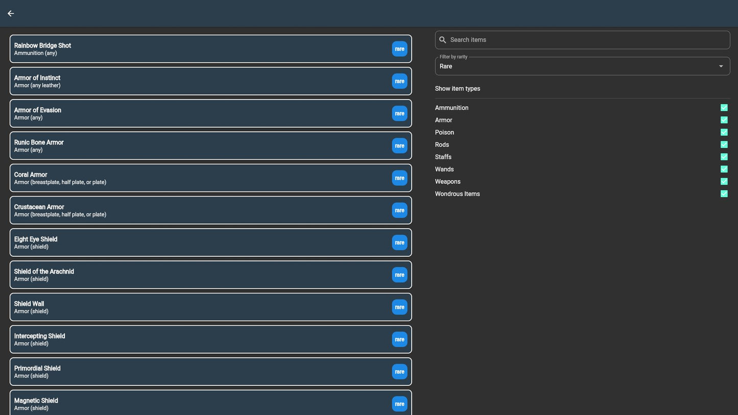 Magic Item Compendium Oracle RPG Module (5E)