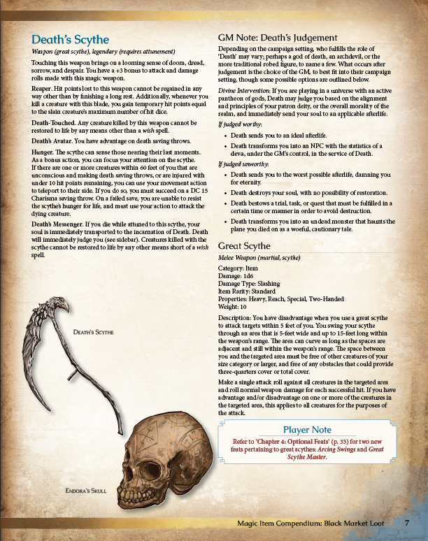Magic Item Compendium Black Market Loot Preview (5E)