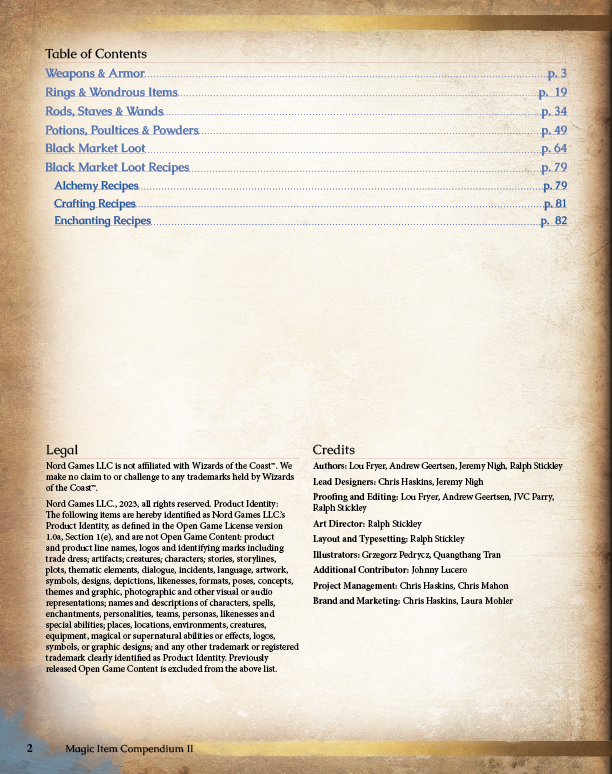 Magic Item Compendium 2 Preview (5E)