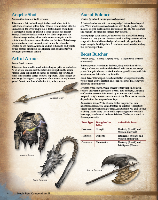 Magic Item Compendium 2 Preview (5E)