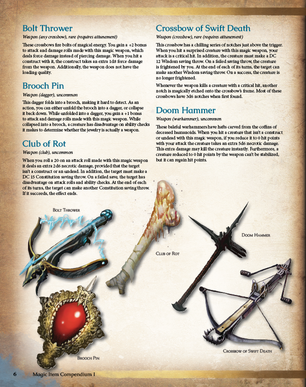 Magic Item Compendium 1 Preview (5E)