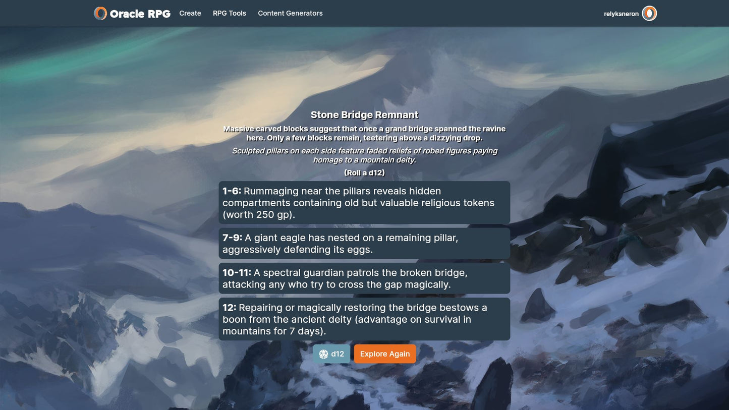 Objects of Intrigue Oracle RPG Module (5E)