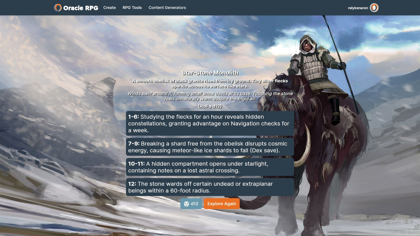 Objects of Intrigue Oracle RPG Module (5E)