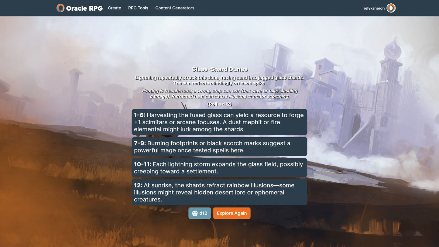Objects of Intrigue Oracle RPG Module (5E)