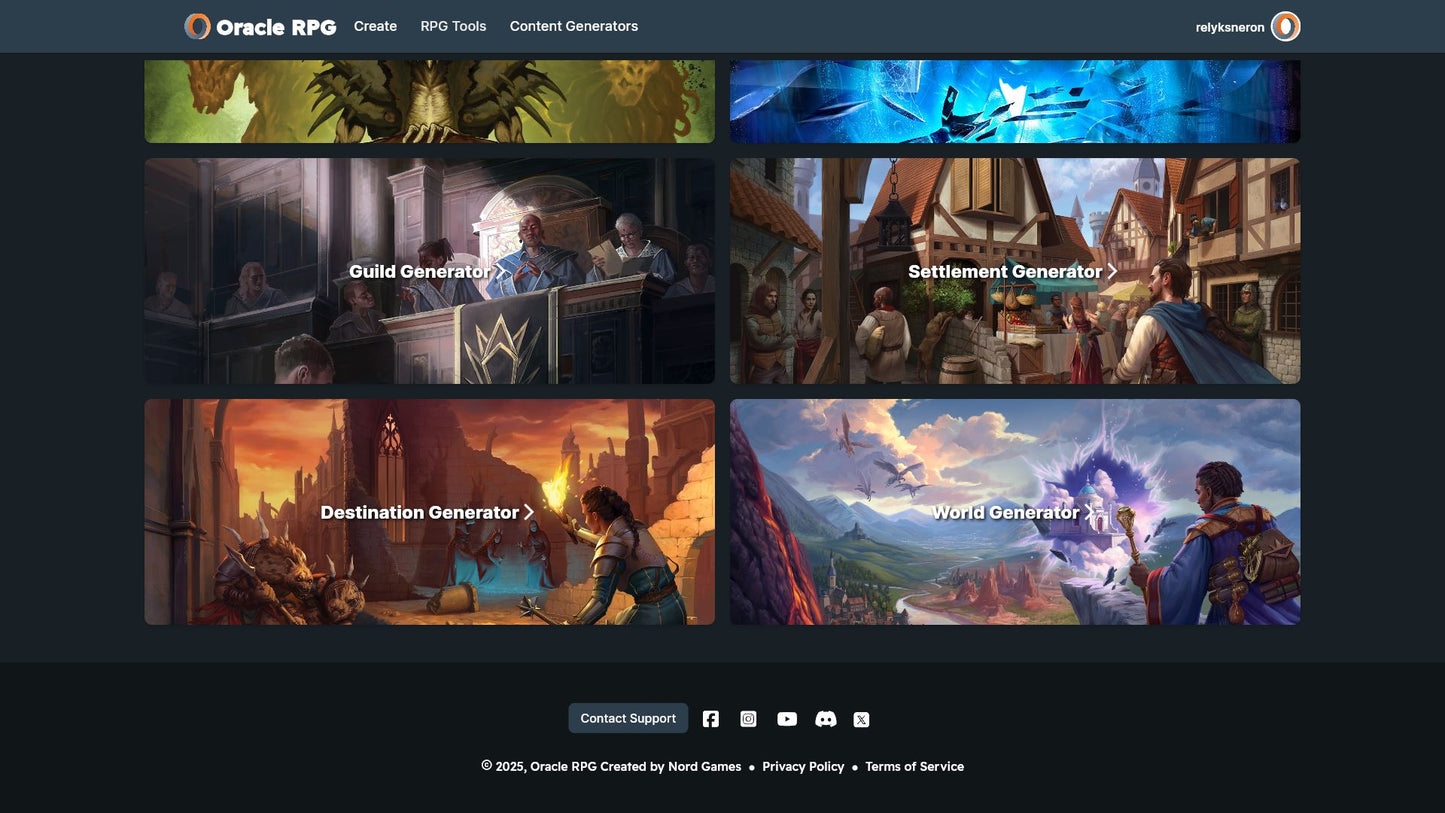 Settlement Generator Oracle RPG Module