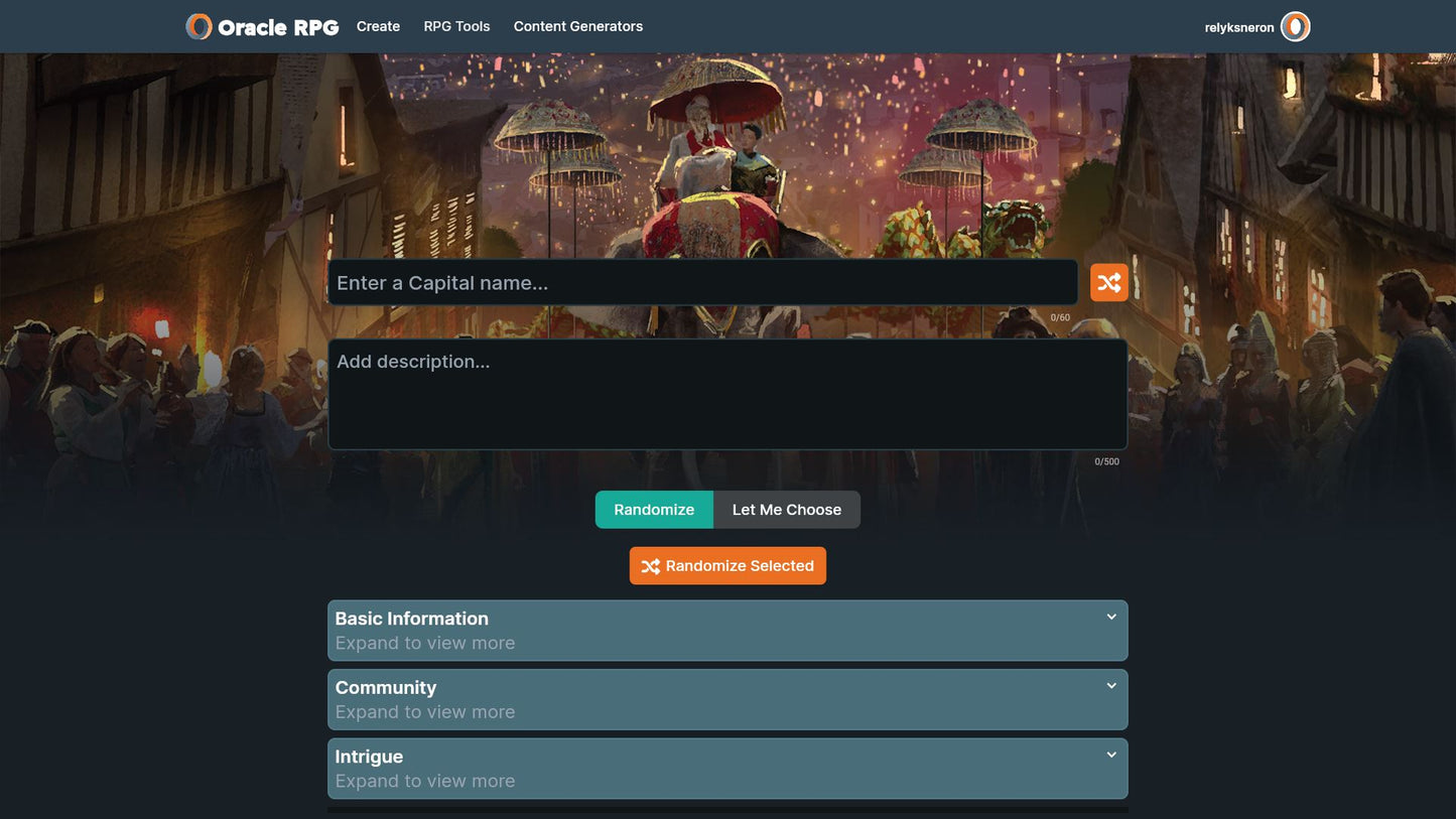 Settlement Generator Oracle RPG Module