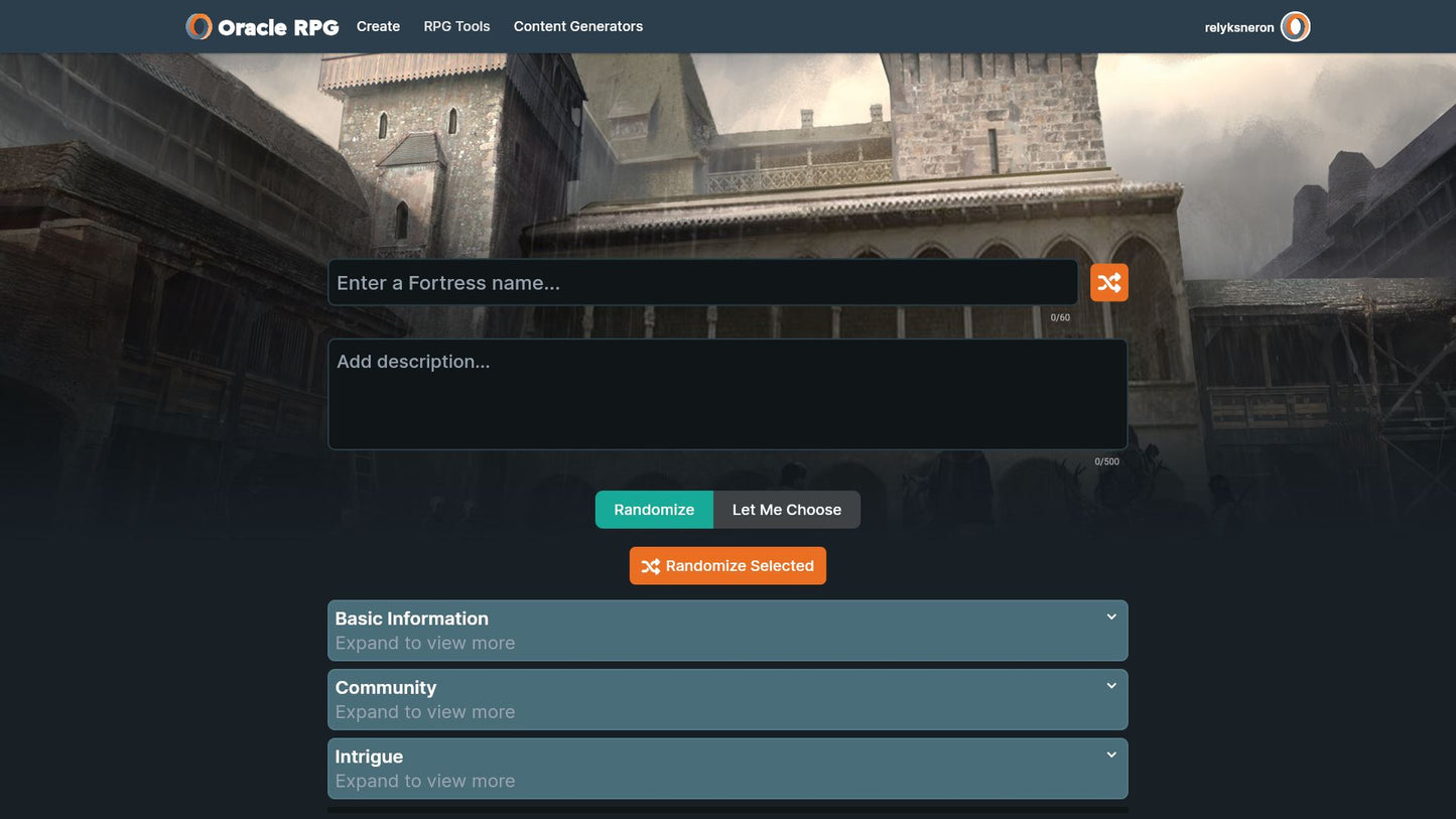 Settlement Generator Oracle RPG Module