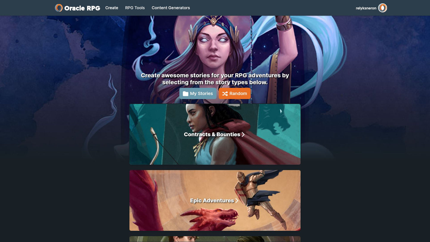 Story Generator Oracle RPG Module